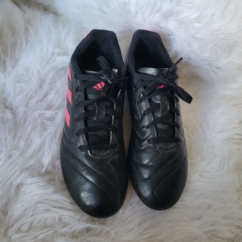 Adidas FV2895 Goletto Soccer Cleats Shoes Black Hot Pink youth big kids Size 4.5 - Picture 10 of 16